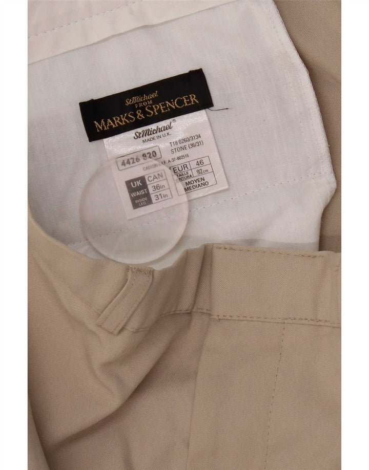 Marks & Spencer Damen St. Michael Gerade Chinohose W36 L28 Beige