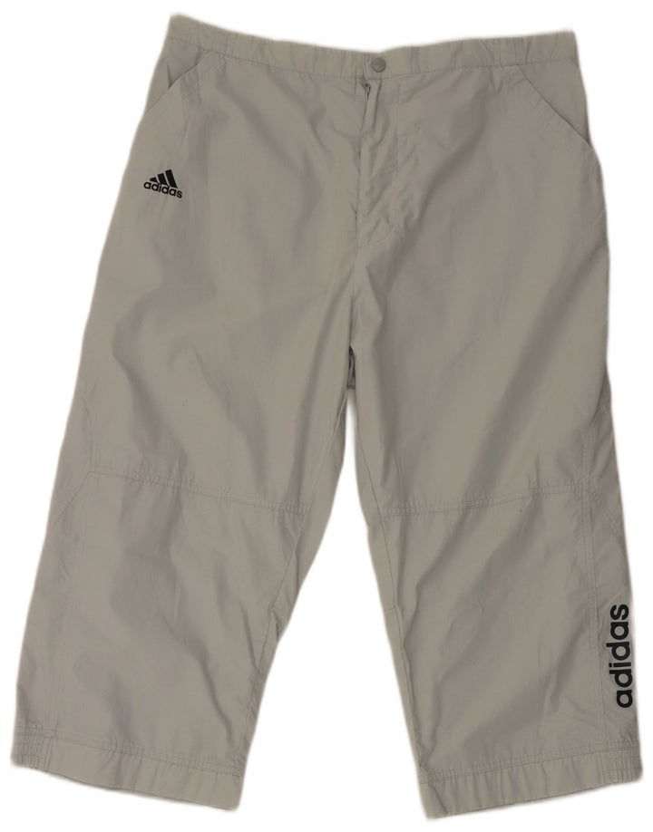 Adidas Herren Graphic Capri Hose W40 L21 Graues Polyester