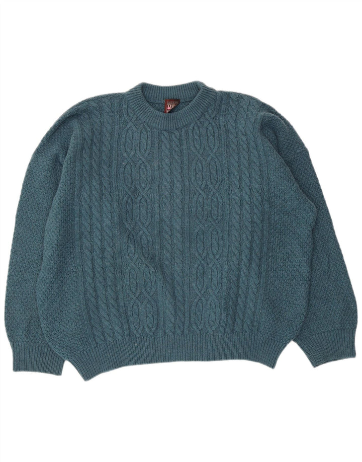 Think Pink Damen-Pullover mit Rundhalsausschnitt, UK 20 2XL Blau