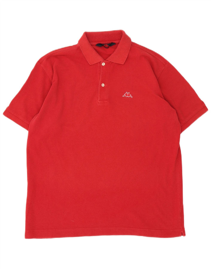 Kappa Herren-Poloshirt, große rote Baumwolle