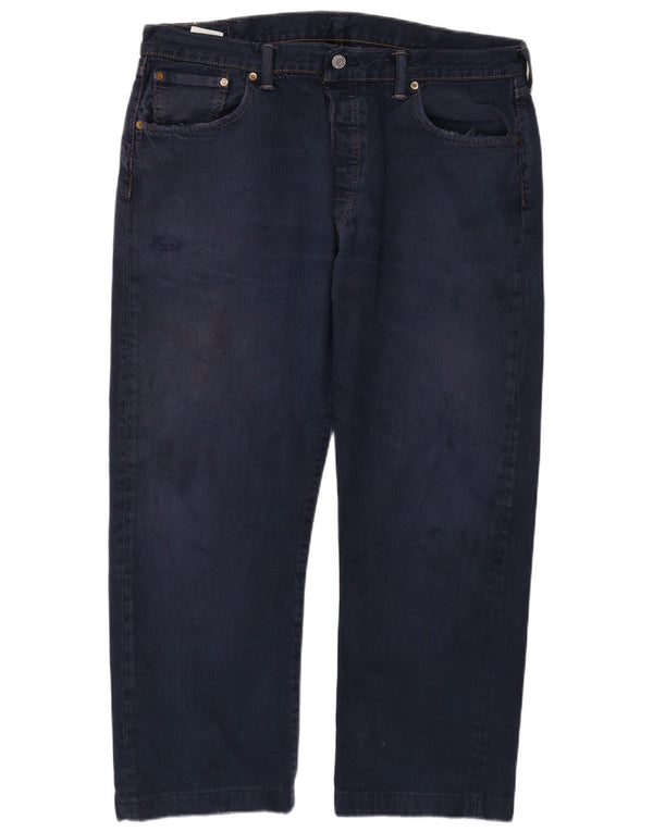 Levi's Mens 501 Straight Jeans W38 L27 Navy Blue