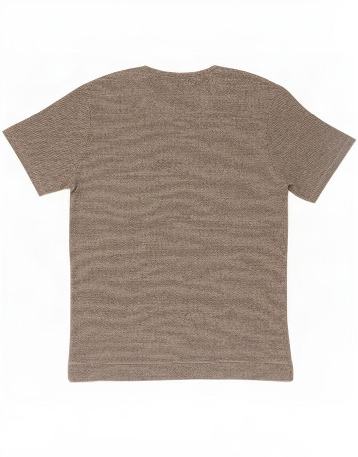 Zara Herren T-Shirt Top Large Grau Baumwolle
