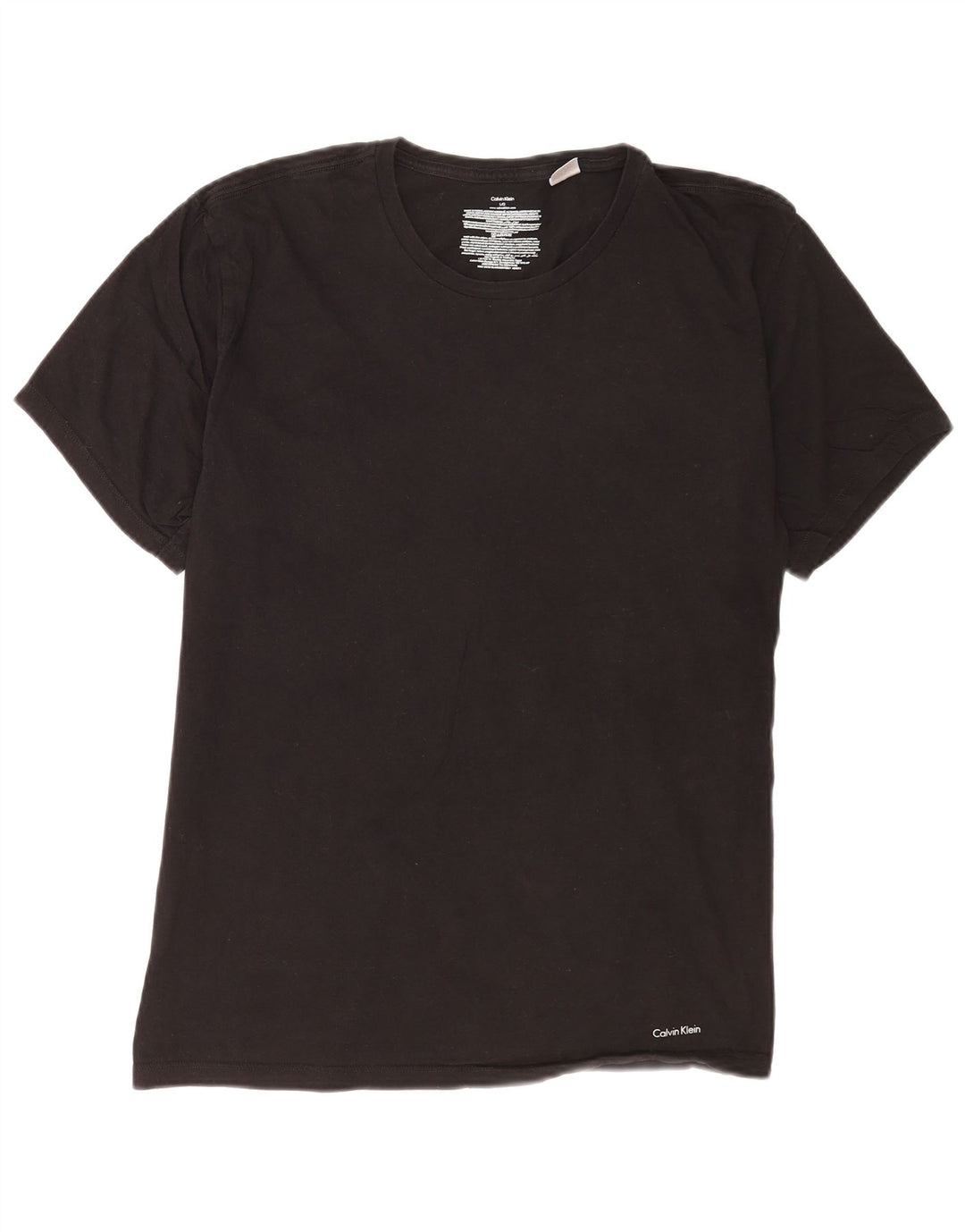Calvin Klein Herren T-Shirt Top Large Schwarz Baumwolle
