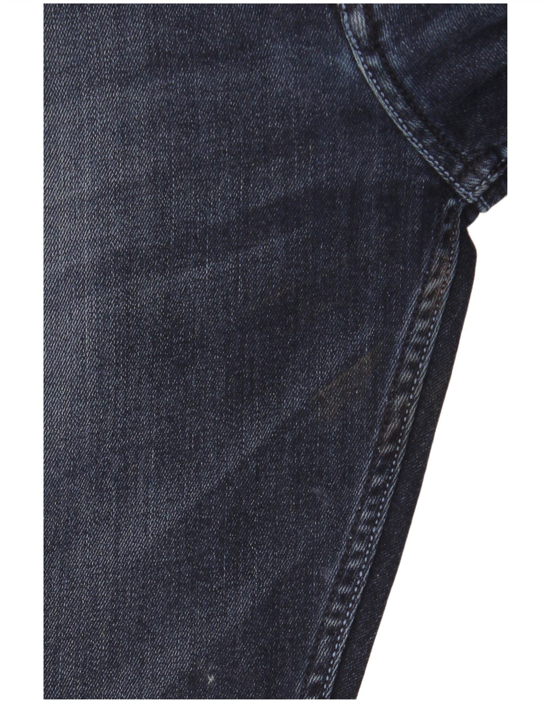 French Connection Herren Distressed Slim Jeans W36 L28 Marineblaue Baumwolle