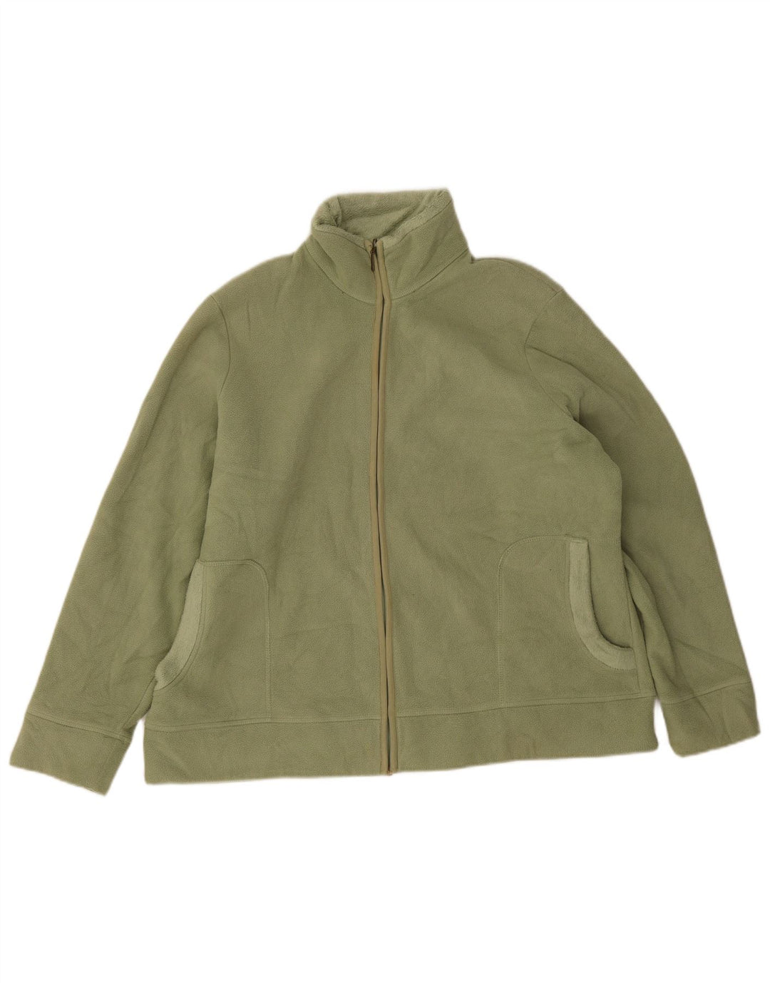 Marks & Spencer Damen Übergroße Fleecejacke UK 18 XL Grün Polyester