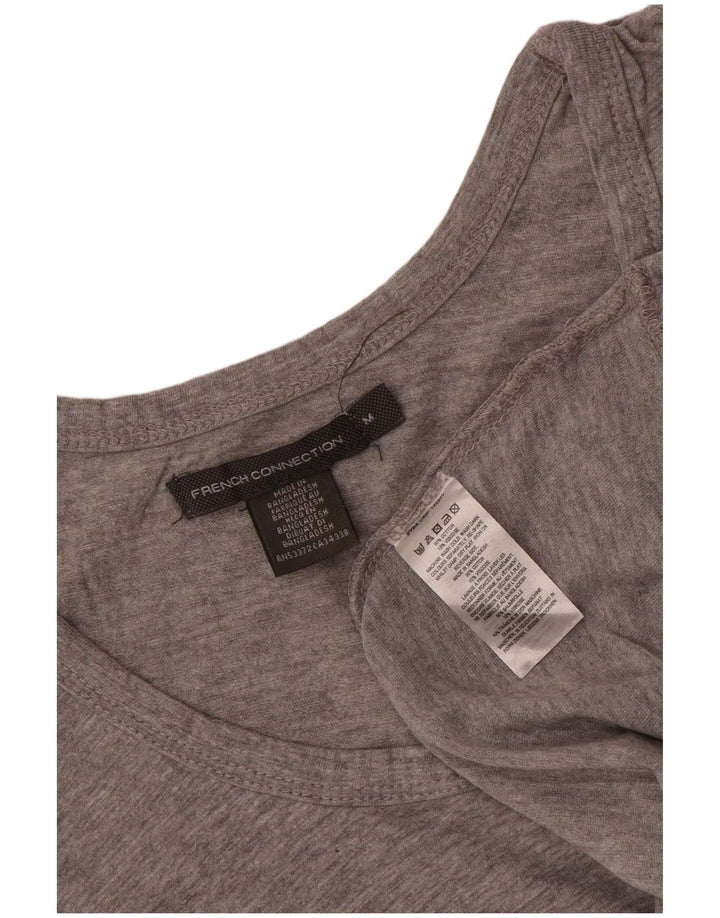 French Connection Herren-Trägershirt aus mittelgrauer Colourblock-Baumwolle