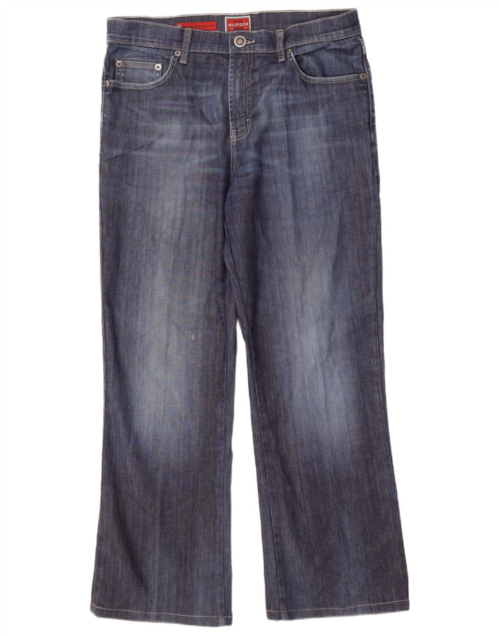 Tommy Hilfiger Herren Bootcut Jeans W34 L29 Marineblau Baumwolle