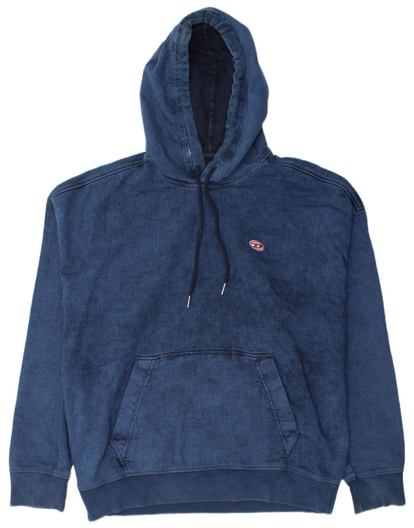 Diesel Mens Hoodie Jumper 2XL Navy Blue Cotton
