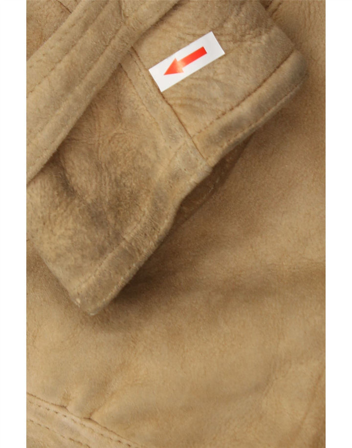 McGregor Herren Zweireihige Lammfelljacke IT 50 Large Beige