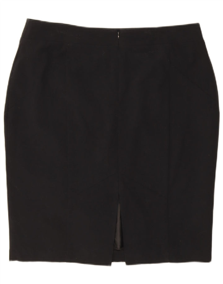 Marks & Spencer Damen Bleistiftrock UK 16 Large W36 Schwarz Polyester