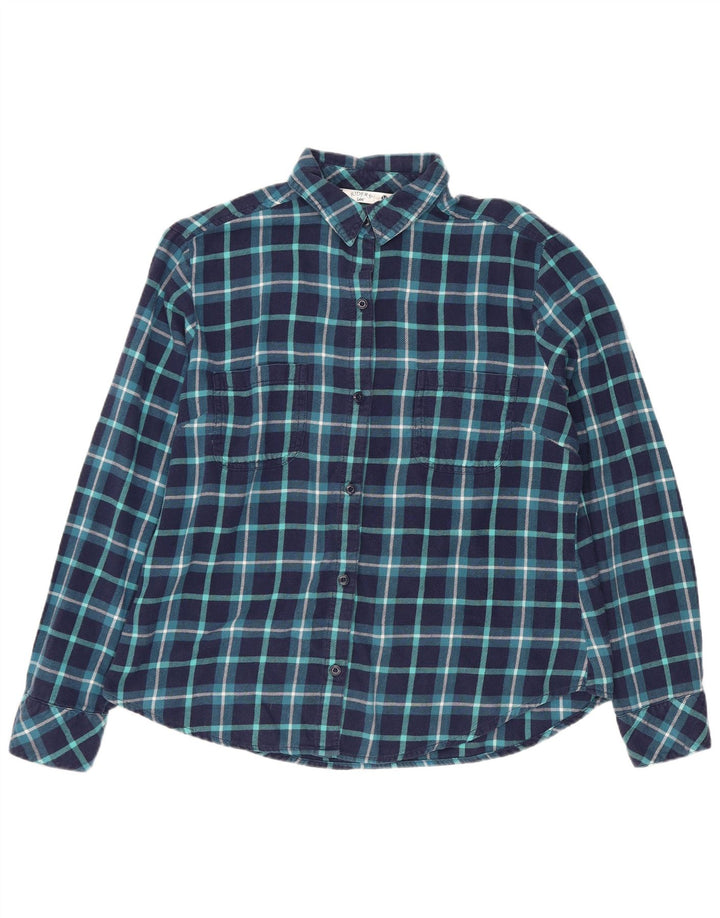 LEE Damen Riders Flanellhemd UK 14 Mittel Marineblau kariert