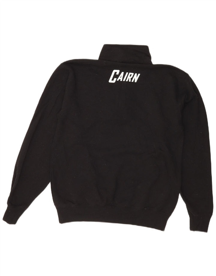 Champion Herren-Sweatshirt mit grafischem Reißverschluss, mittlerer schwarzer Baumwolle