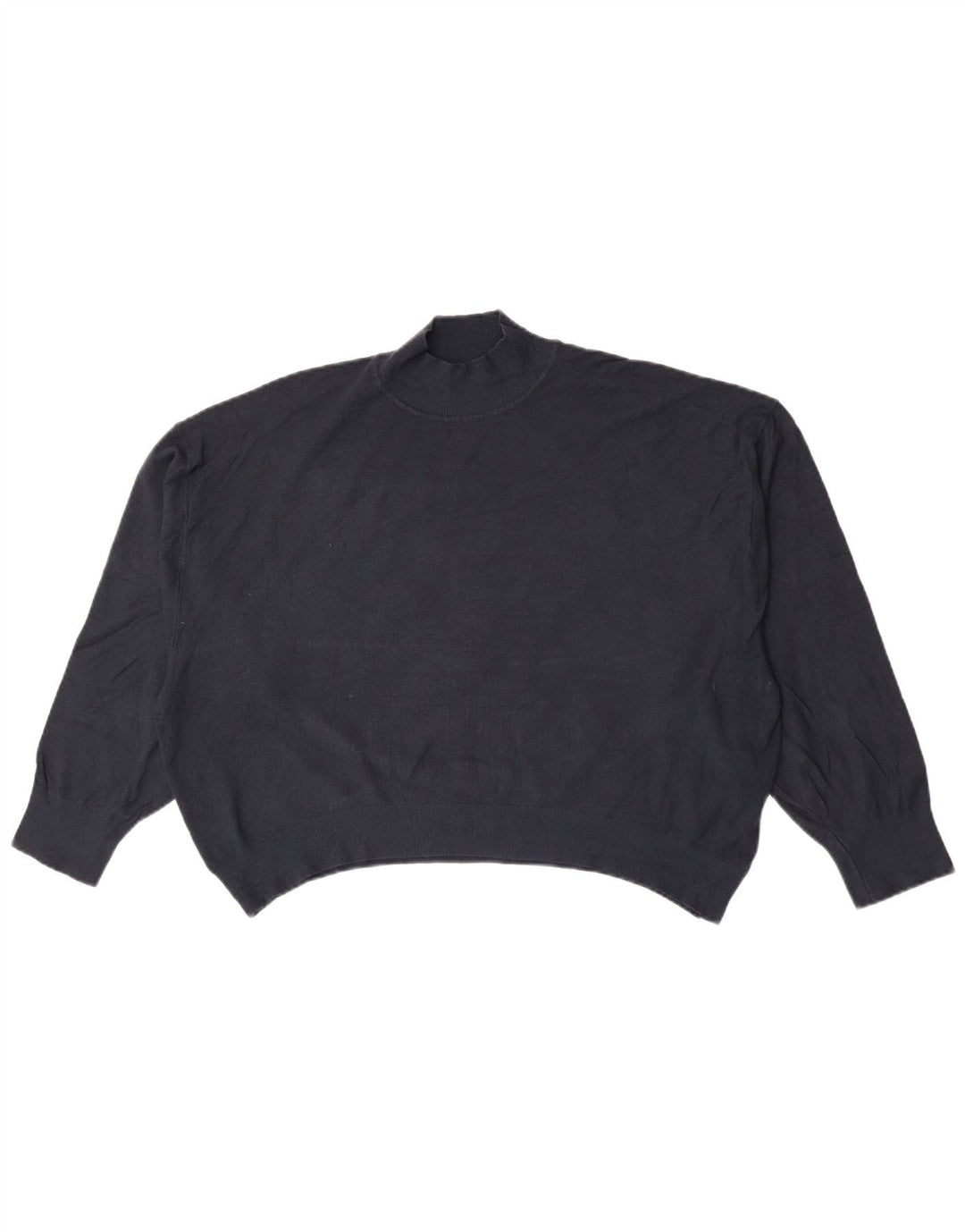 Übergroßer Pullover mit Rollkragen für Damen von Zara, Gr. 40, Marineblau