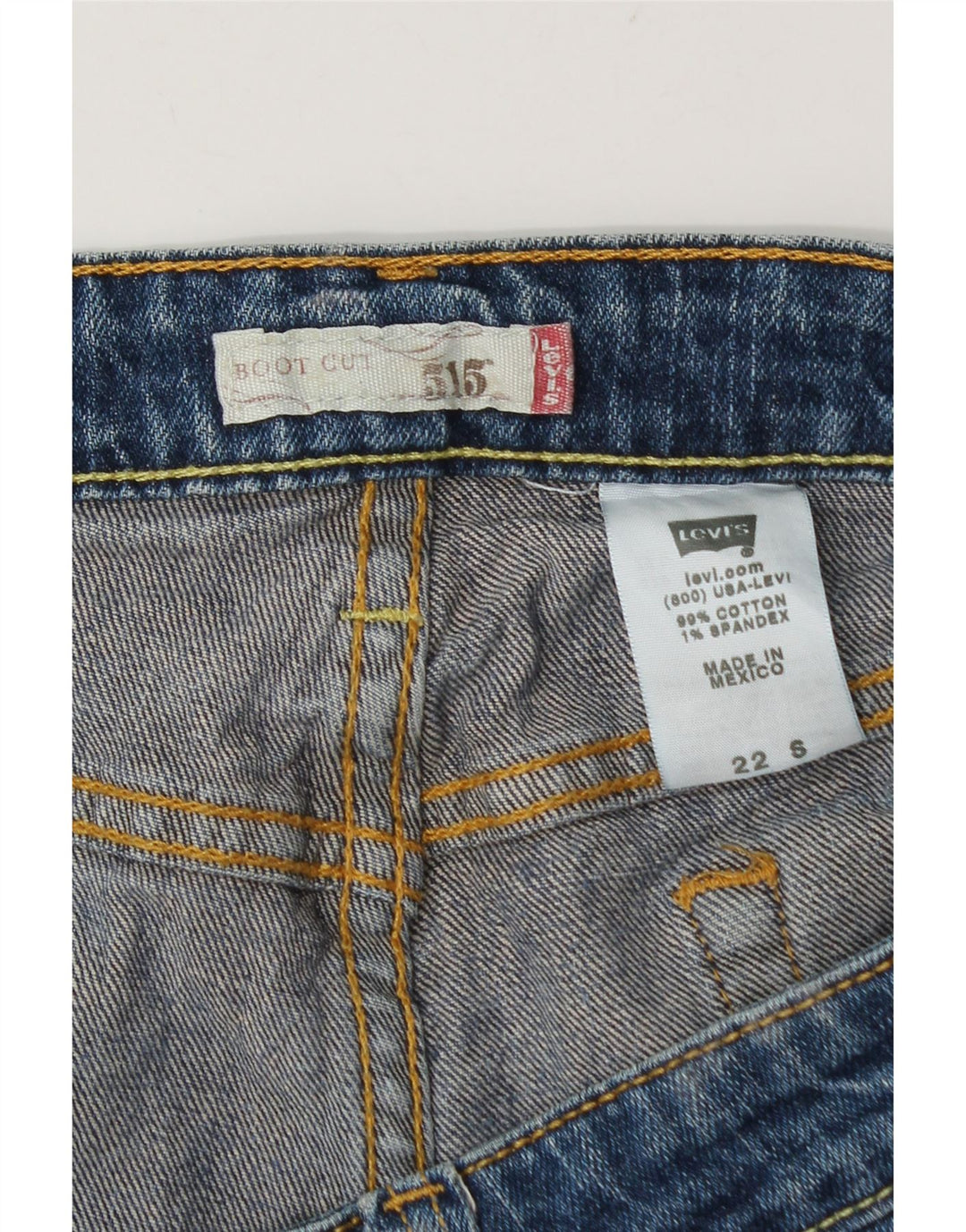 Levi's Damen 515 Bootcut Jeans US 22 3XL W42 L28 Blaue Baumwolle