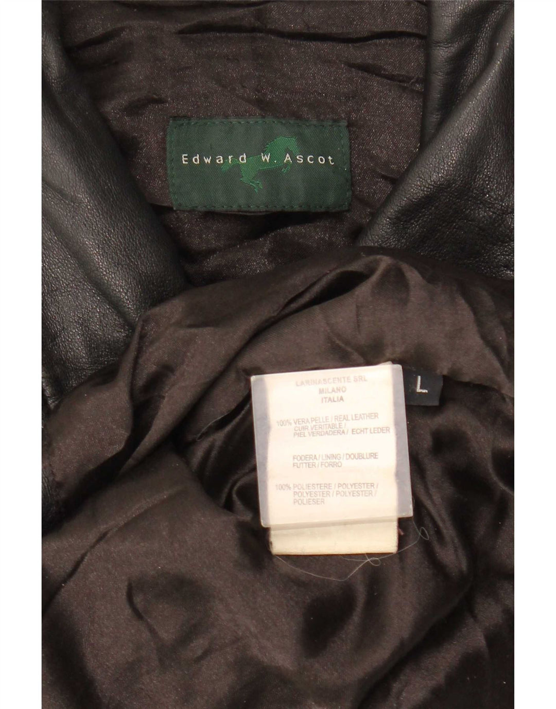 Vintage Herren Lederjacke UK 40 Large Schwarz