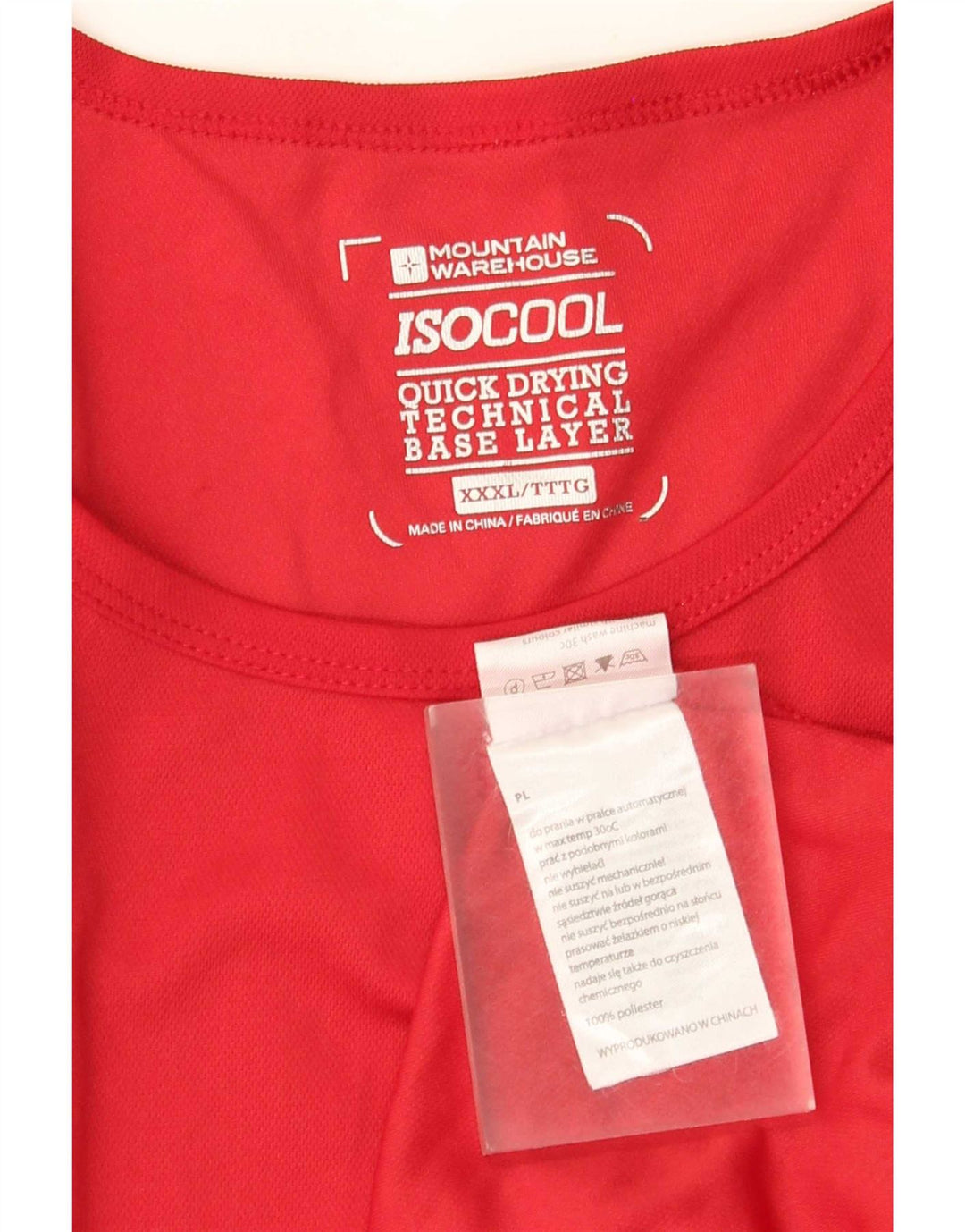 Mountain Warehouse IsoCool T-Shirt-Oberteil für Herren, 3XL, Rot, Polyester