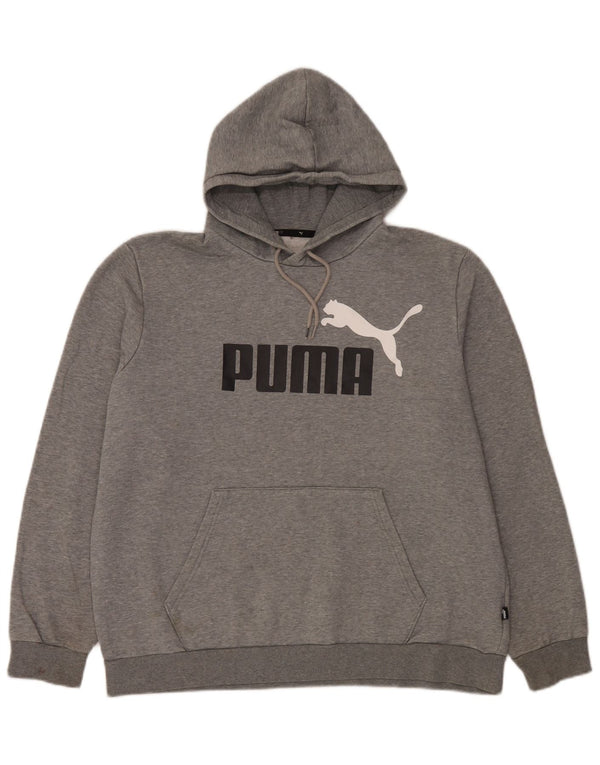 Puma Herren Graphic Hoodie Pullover XL Grau Baumwolle