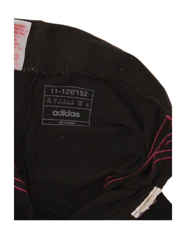 ADIDAS Mädchen Leggings 11-12 Jahre Schwarz