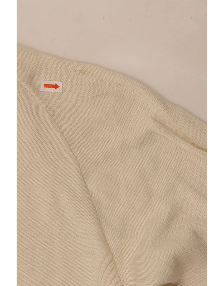 LEVI'S Damen-Strickjacke in Übergröße, Gr. 10, Größe S, cremefarbene Baumwolle