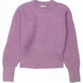 Zara Damen-Pullover mit U-Boot-Ausschnitt, UK 10, Größe S, Lila, Polyester