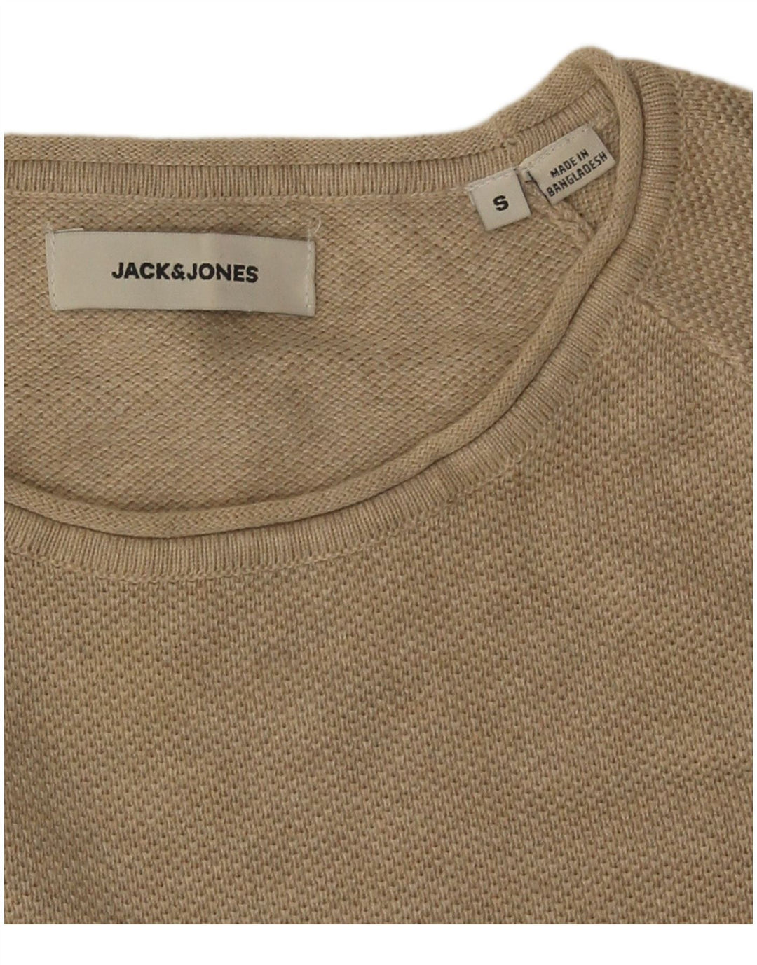 Jack & Jones Herren-Pullover mit U-Boot-Ausschnitt, Größe S, Beige