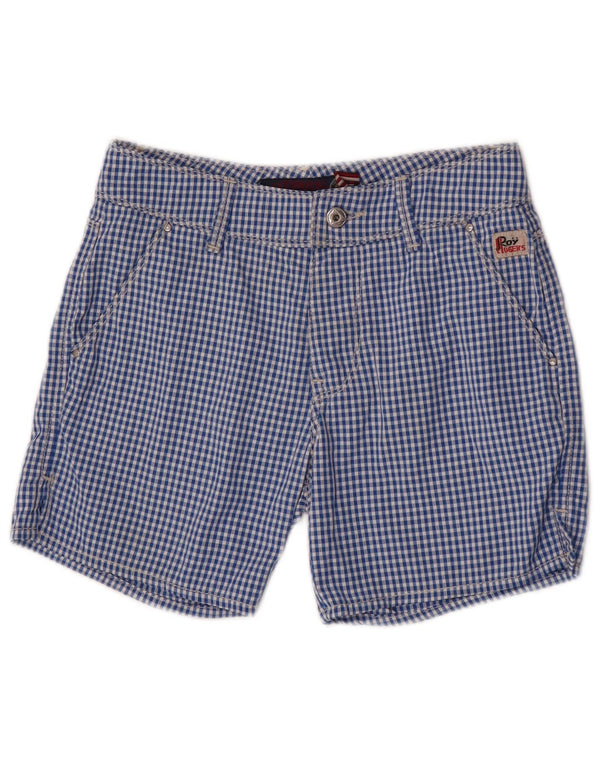 Roy Rogers Chino-Shorts für Jungen, 11–12 Jahre, W26, blaues Gingham-Polyamid