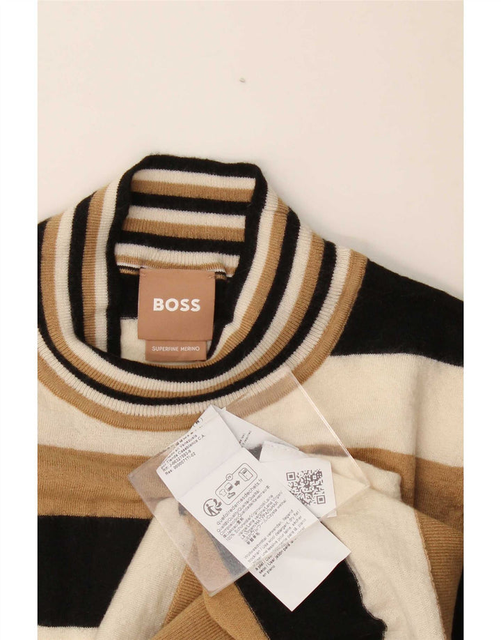 Hugo Boss Damen-Pullover mit Rollkragen, Gr. 10, Größe S, mehrfarbig