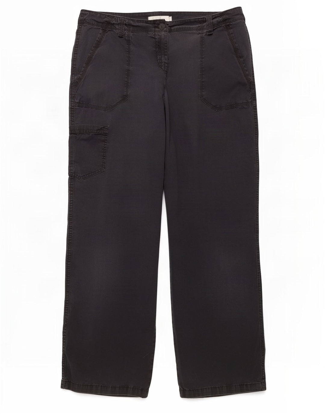 Gerade Damen-Cargohose von Marks & Spencer, Größe M, W34, L30, Schwarz, Baumwolle