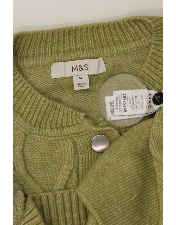 Marks & Spencer Damen-Cardigan-Pullover UK 14 Mittelgrünes Polyester