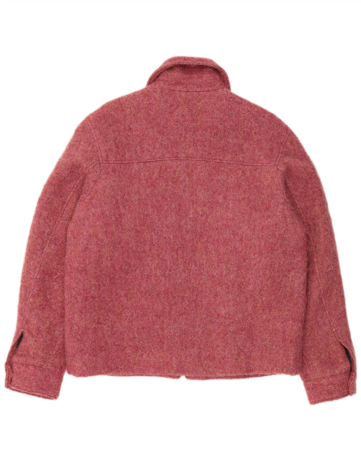 Zara Damen Bomberjacke UK 14 Mittelrosa Polyester