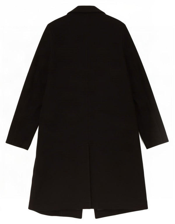 Zara Damen Mantel UK 10 Small Schwarz Polyester