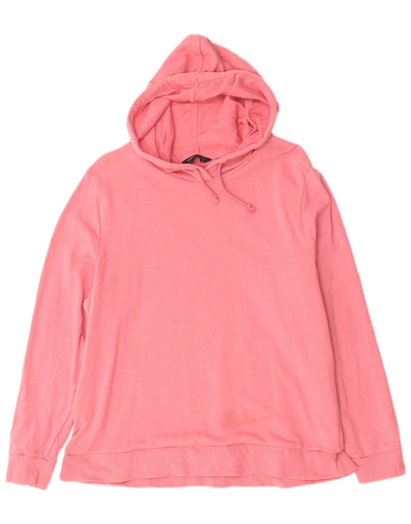 Marks & Spencer Damen Kapuzenpullover UK 16 Large Rosa Baumwolle