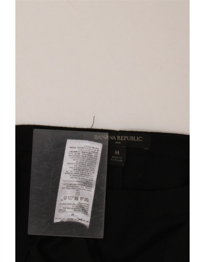 BANANA REPUBLIC Damen-Blusenoberteil mit 3/4-Ärmeln, UK-Gr. 12, Mittelschwarzes Polyester