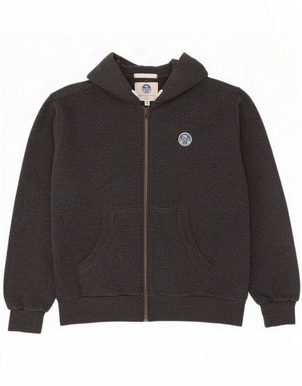 North Sails Mens Zip Hoodie Sweater Large Grey Cotton