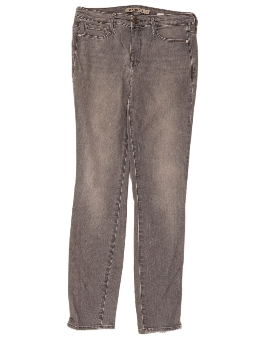ATHLETA Damen Slim Jeans US 4 Small W30 L29 Graue Baumwolle