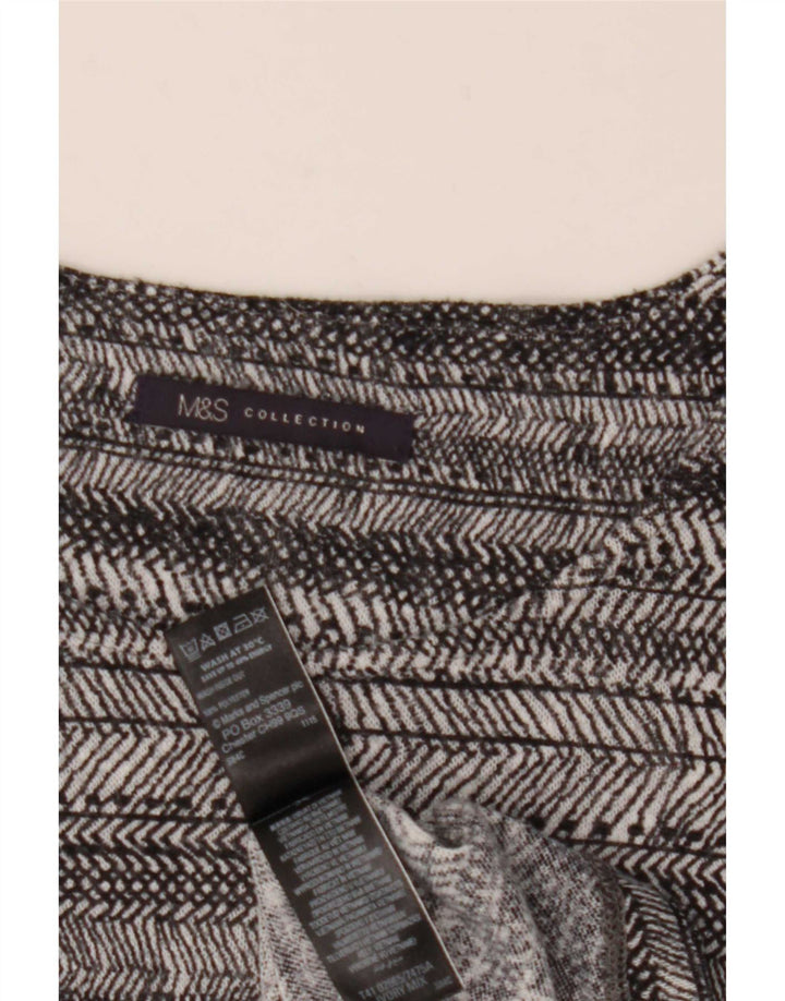 Marks & Spencer Damen-Top, 3/4-Ärmel, UK-Größe 8, klein, gebrochenes Weiß, gestreift