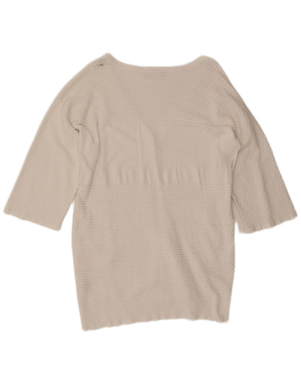 Diesel Damen-Cardigan mit 3/4-Ärmeln, übergroß, Gr. 10, Weiß