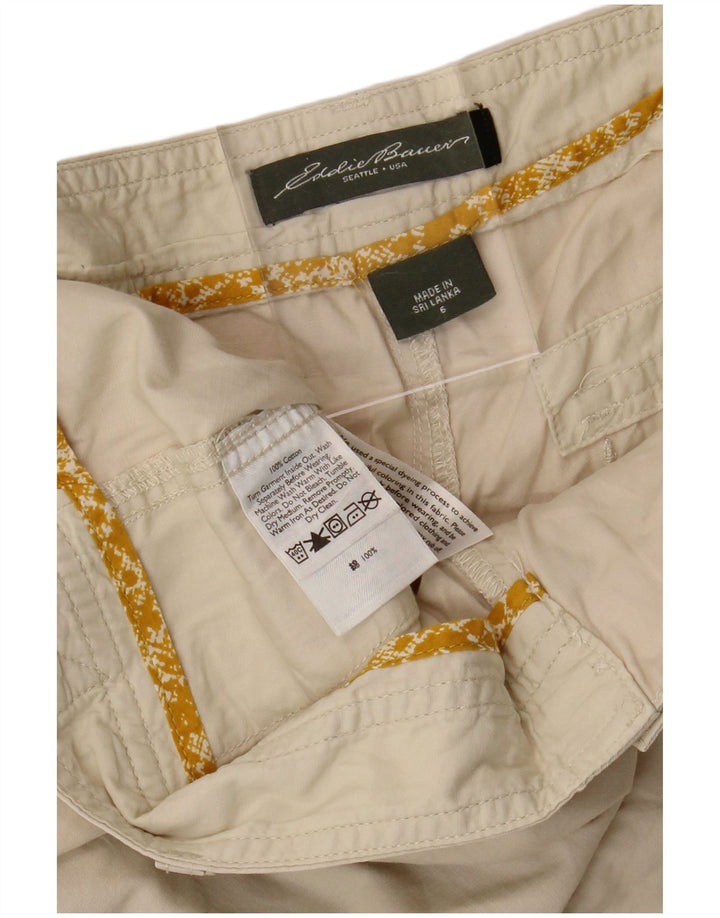 EDDIE BAUER Damen Chinoshorts US 6 Medium W34 Beige Baumwolle