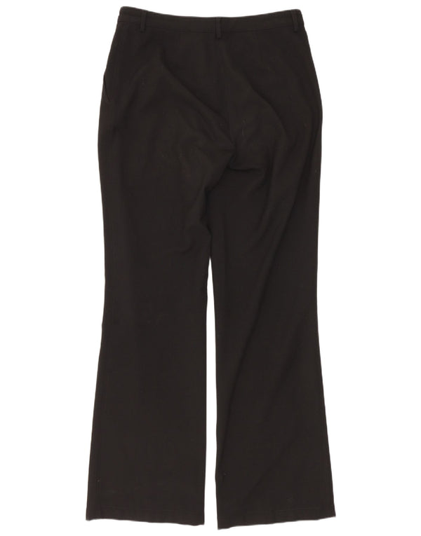 Armani Damen Bootcut Freizeithose UK 12 Medium W28 L30 Schwarz Polyester