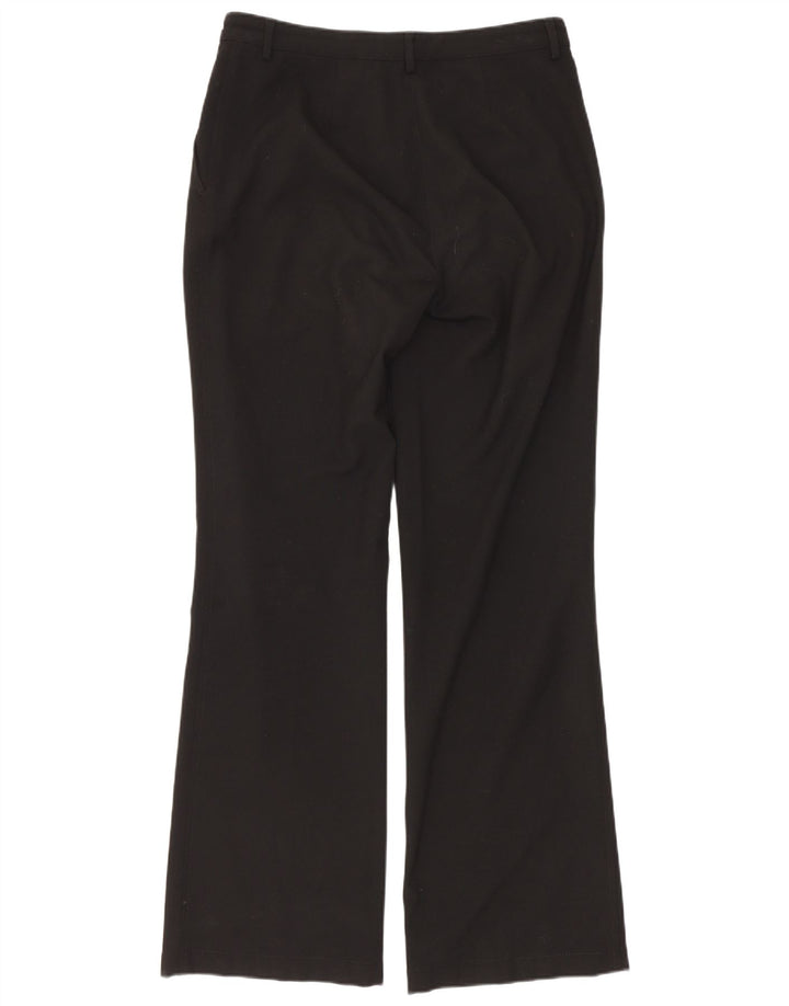 Armani Damen Bootcut Freizeithose UK 12 Medium W28 L30 Schwarz Polyester