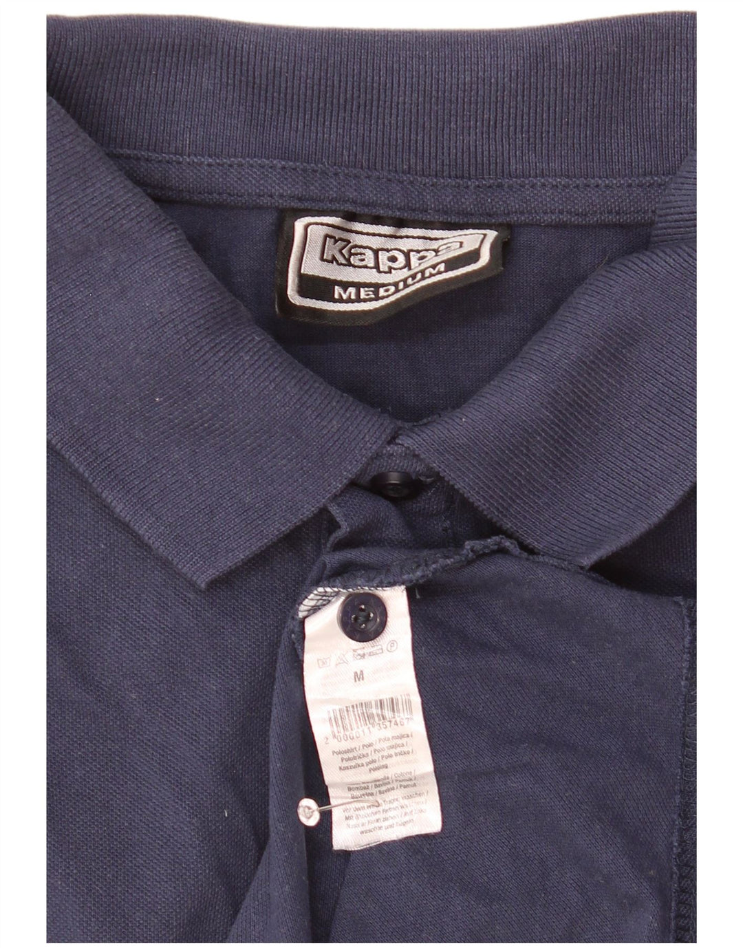 Kappa Herren-Poloshirt, mittelmarineblaue Baumwolle