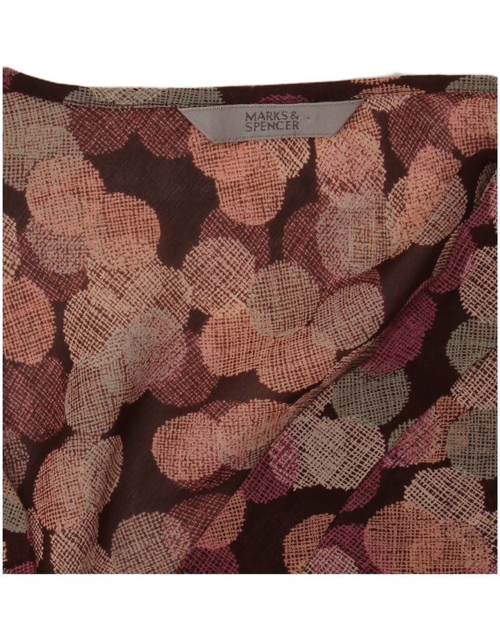 MARKS & SPENCER Ärmelloses Blusenoberteil für Damen UK 12 Mittellila Geometrisch