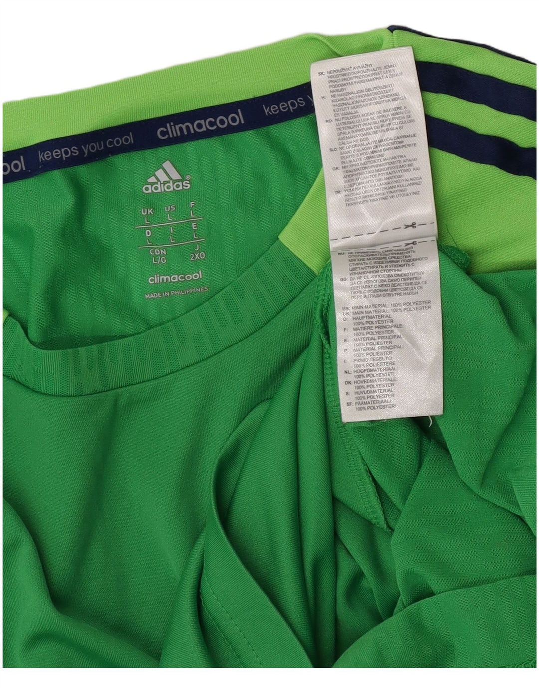 Adidas Herren Climacool Weste Top Large Grün Colourblock Polyester