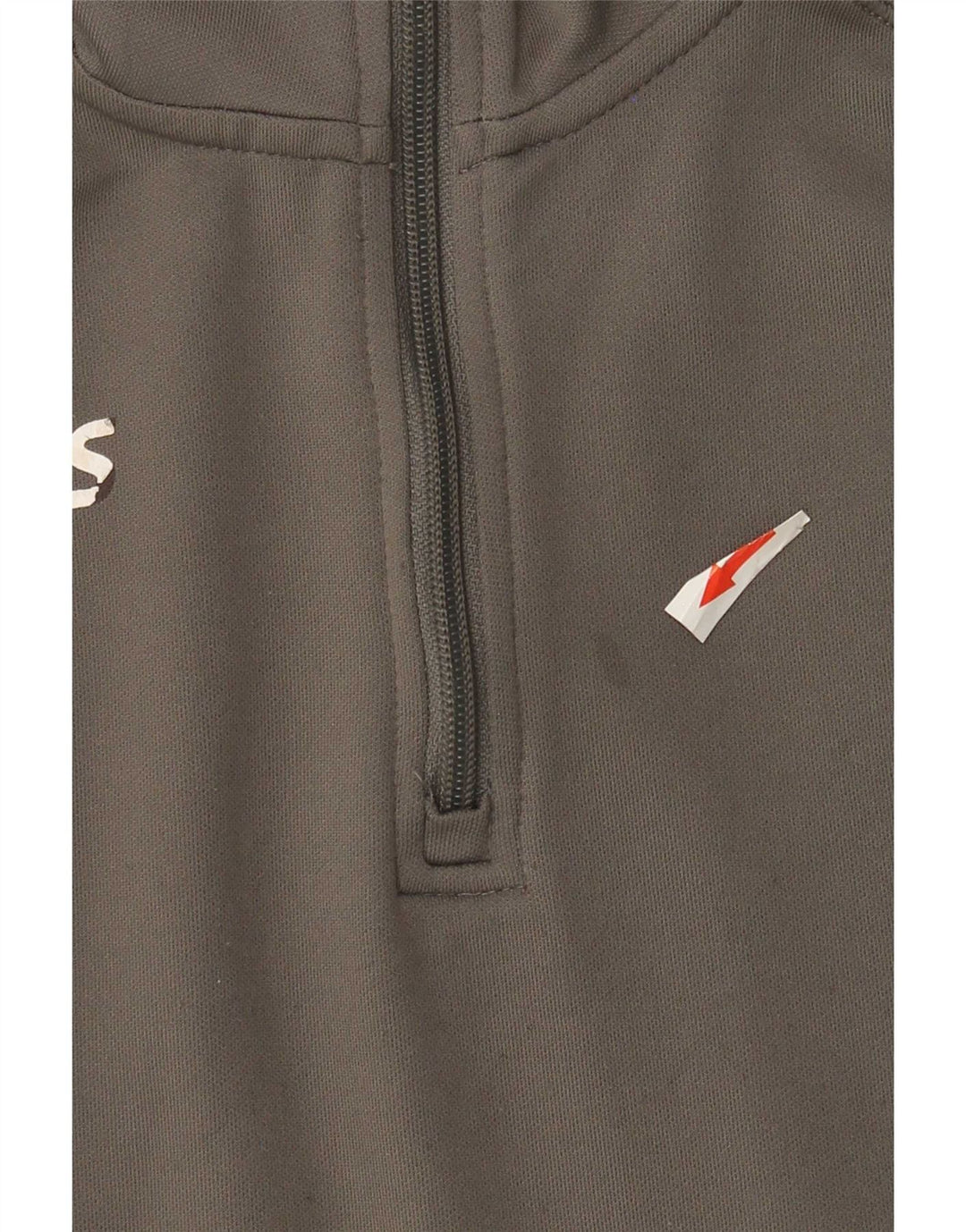 Asics Herren-Pullover-Trainingsanzugoberteil mit Reißverschluss am Hals, großes graues Farbblock-Polyester
