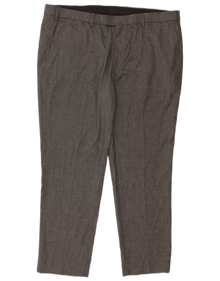 Marks & Spencer Herren-Anzughose mit maßgeschneiderter Passform, gerade, W42, L28, Grau