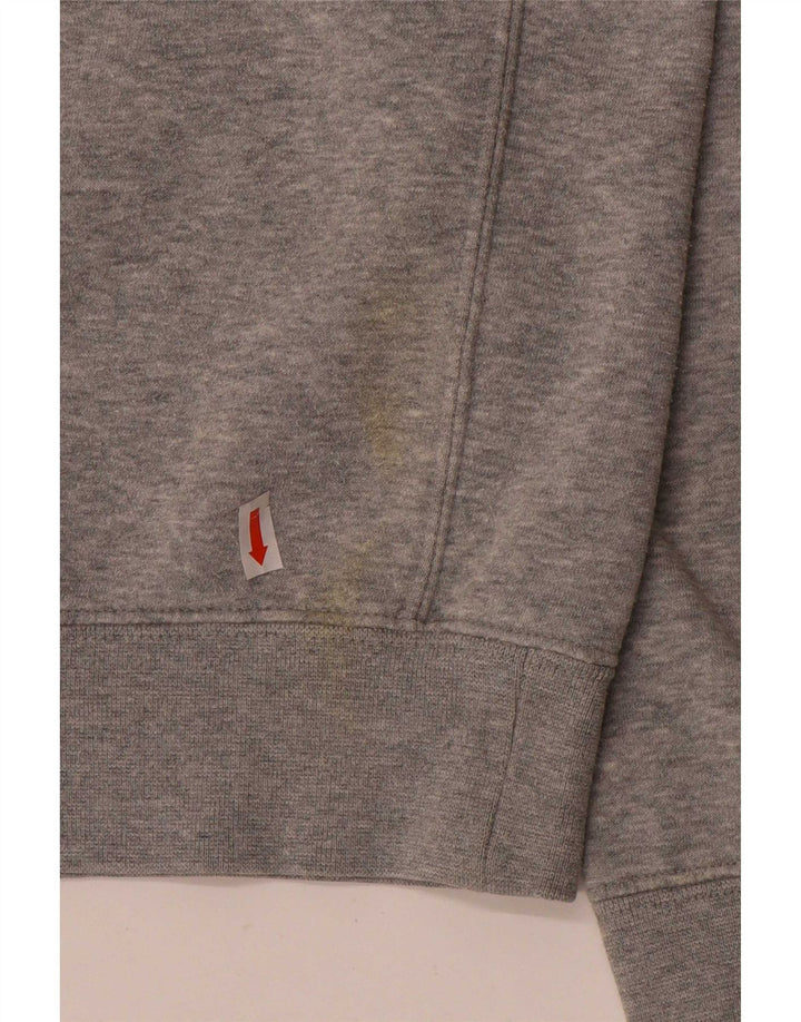Nike Herren-Sweatshirt-Pullover aus mittelgrau gefleckter Baumwolle