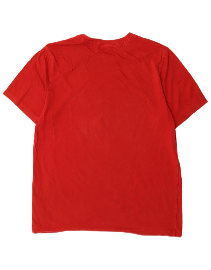 Jordan Herren Grafik-T-Shirt-Oberteil aus mittelroter Baumwolle