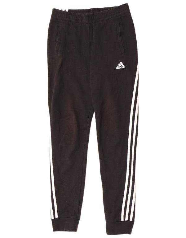 Adidas Jungen-Trainingshose, Jogginghose, 13–14 Jahre, Größe L, Schwarz, Baumwolle