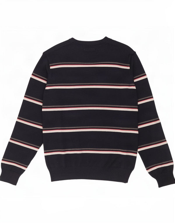 Marks & Spencer Herren Blue Harbor V-Ausschnitt Pullover Pullover Medium Navy gestreift