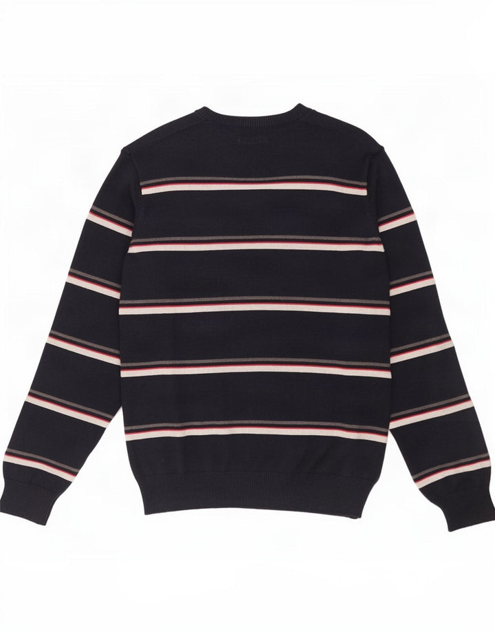 Marks & Spencer Herren Blue Harbor V-Ausschnitt Pullover Pullover Medium Navy gestreift